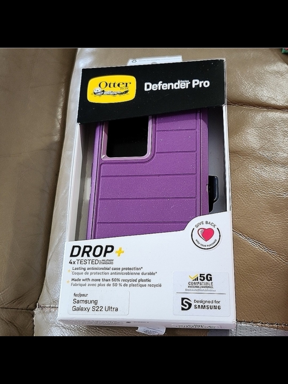OtterBox Defender Pro Purple Case for Samsung Galaxy S22 Ultra